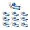 Tie 4 Safe Heavy Duty 4" x 30' Ratchet Tie Down Strap Flat Hook for Farm Trailer Truck Blue, 10PK RT21R-1530-M12N-BU-10 - alternate 1